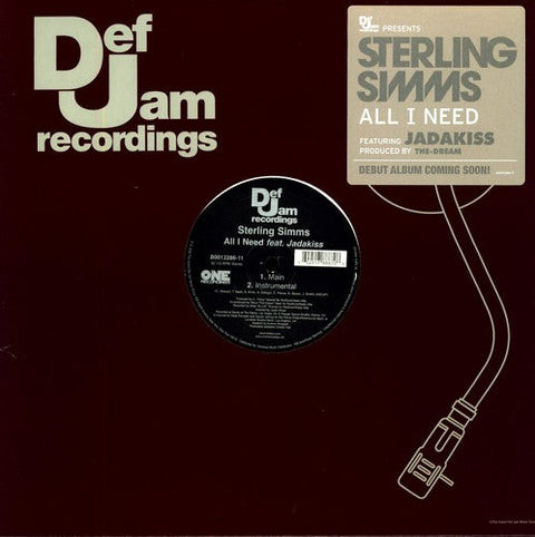 Sterling Simms - All I Need [12" Vinyl]