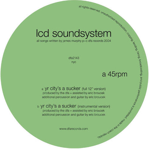 LCD Soundsystem - Yr City's a Sucker [12" Vinyl]