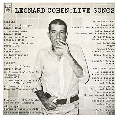 Leonard Cohen - Leonard Cohen: Live Songs [LP]