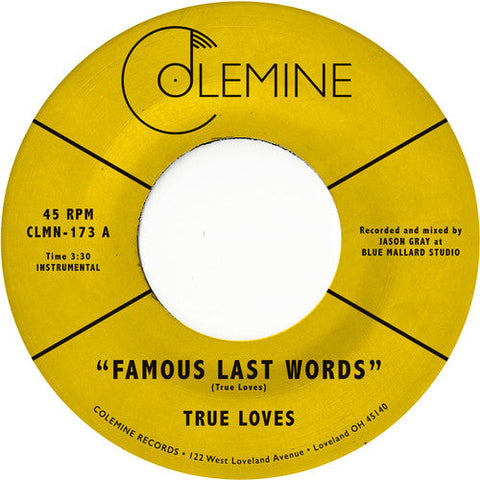 True Loves - Famous Last Words [7" Vinyl]