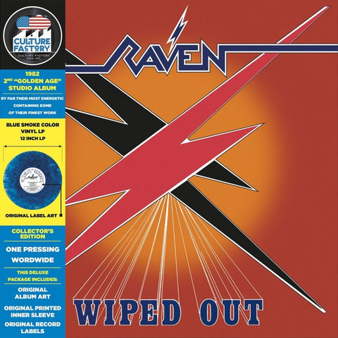 Raven - Wiped Out (Marble Red & Blue) (Blue) [Colored Vinyl] (Red)