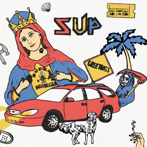 Super American - Sup - Half Red / Half Blue (Blue) [Colored Vinyl] (Red)