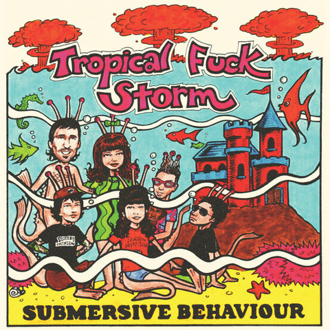 Tropical Fuck Storm - Submersive Behaviour - Clear/Aqua Blue Smoke [LP]