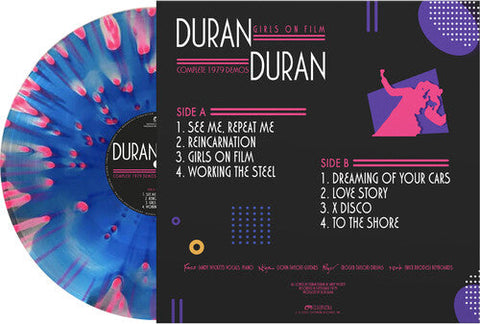 Duran Duran - Girls On Film - Complete 1979 Demos - BLUE W/PINK DOTS (Vinyl LP)
