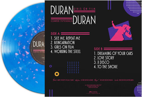 Duran Duran - Girls On Film - Complete 1979 Demos - BLUE W/PINK DOTS (Vinyl LP)