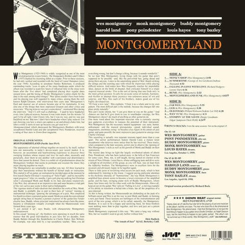 Wes Montgomery - Montgomeryland - Limited 180-Gram Vinyl with Bonus Tracks (Vinyl LP)