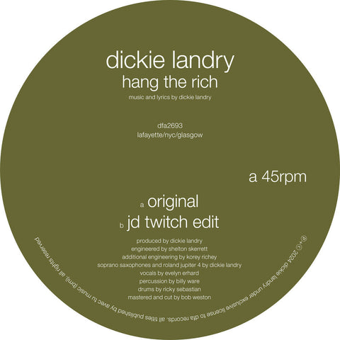 Dickie Landry - Hang The Rich [12" Vinyl]
