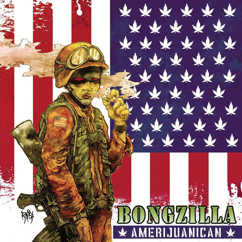 Bongzilla - Amerijuanican - [LP Bone White and Swamp Green Galaxy Effect Merge Vinyl]