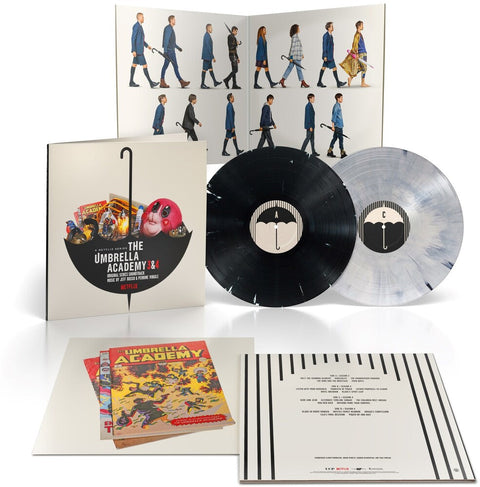 Jeff Russo & Perrine Virgile - The Umbrella Academy 3 & 4 (Original Series Soundtrack) [Black with white splatter, white with black splatter 2 LP]