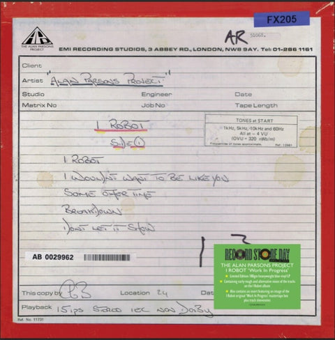 The Alan Parsons Project - I Robot (Work In Progress) [LP]