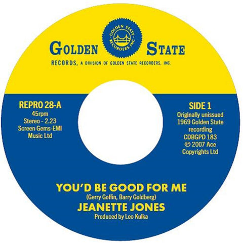 Jeanette Jones - You'd Be Good For Me / Cut Loose (Uk) [7" Vinyl]