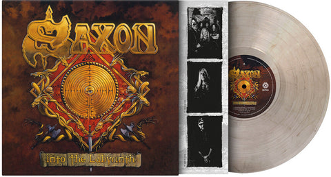 Saxon - Into The Labyrinth - Limited 180-Gram Crystal Clear & Black Marble Colored Vinyl [LP]