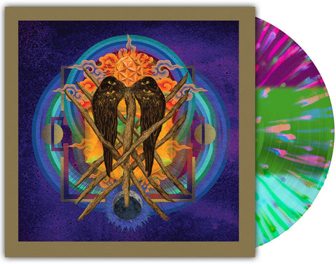 Yob - Our Raw Heart [Deep Purple, Kelly Green and Electric Blue Striped with Rainbow Splatter]