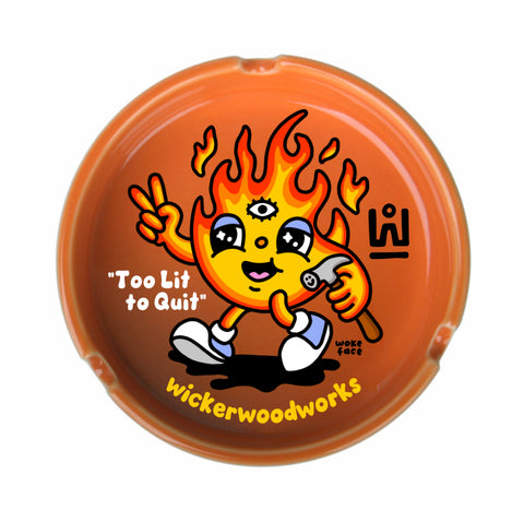 Wicker Fire Ceramic Ash Tray by WokeFace