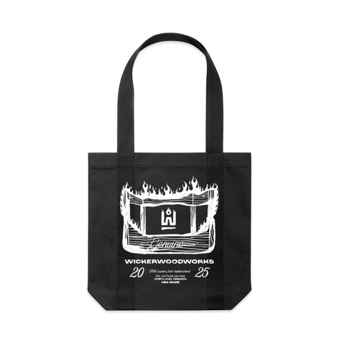 Wicker Fire Tote Bag