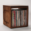 WickerWoodWorks modular LP storage cubes, handmade in Portland, Oregon