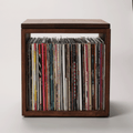 Solid hardwood vinyl storage cube detail, no plywood or veneer