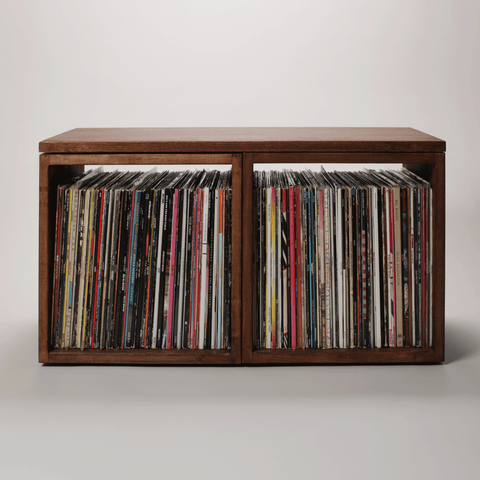 Modular record storage system for a growing vinyl collection