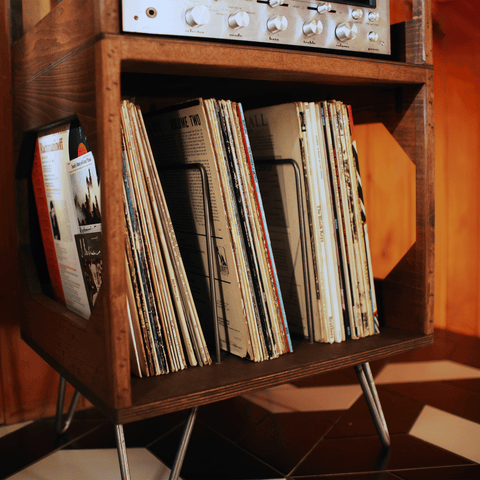 The Zenith Tallboy - Vinyl Record Storage Turntable Stand