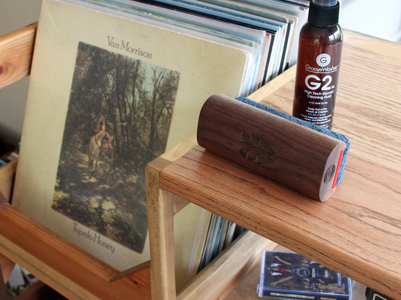 Walnut Vinyl Cleaning Kit by WickerWoodWorks X Groove Washer