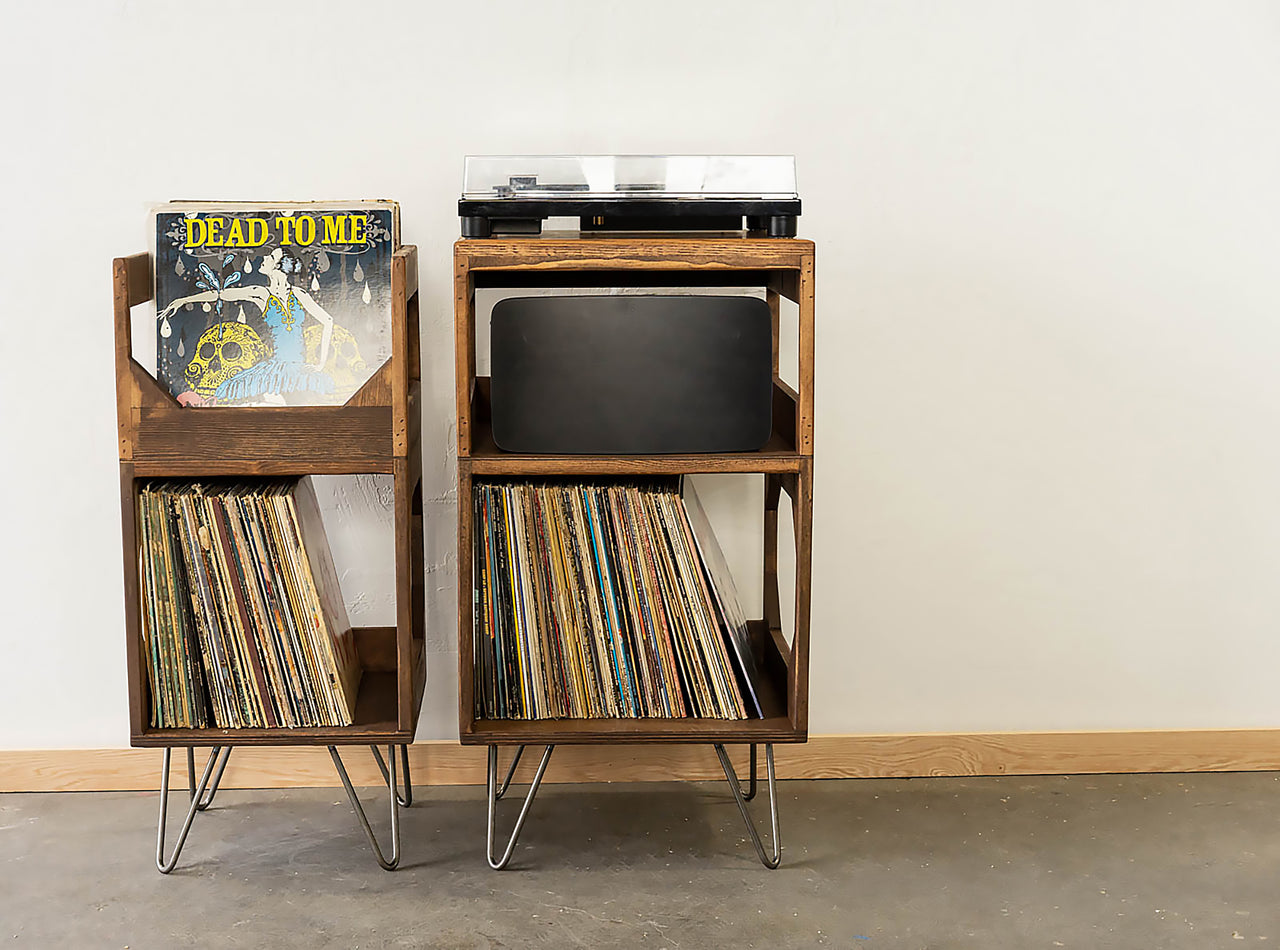 The Deluxe Jr. Vinyl Record Storage – WickerWoodWorks