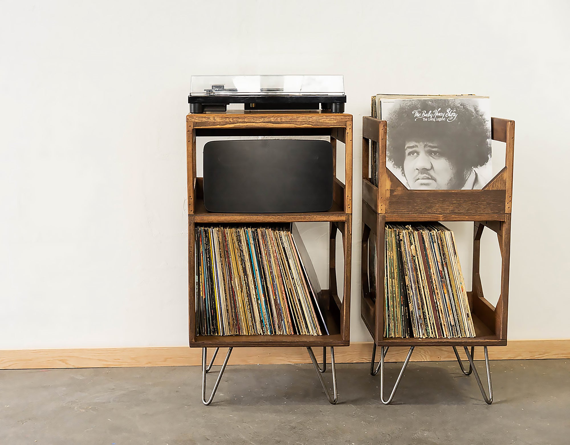 The Deluxe Jr. Vinyl Record Storage – WickerWoodWorks