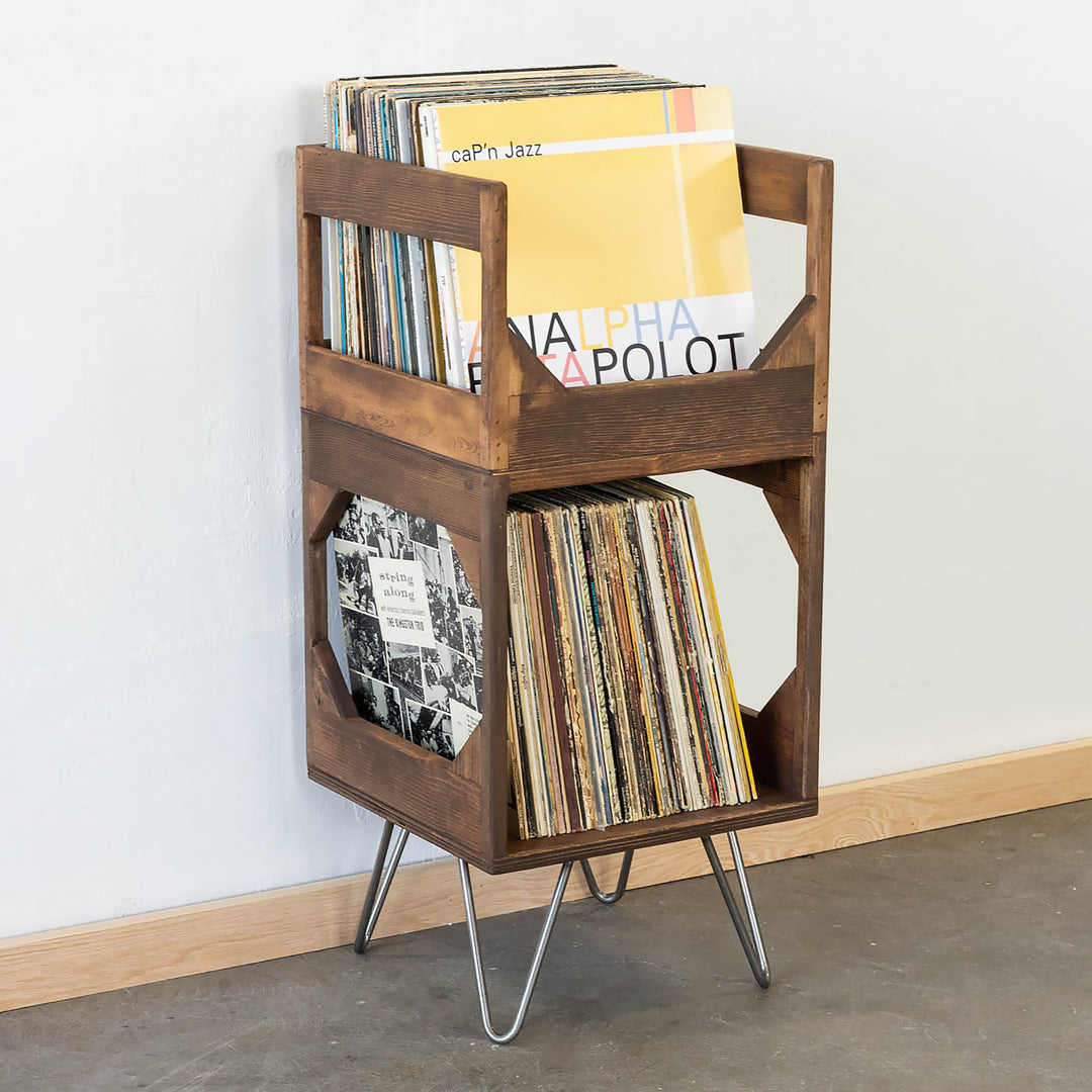 The Deluxe Jr. Vinyl Record Storage – WickerWoodWorks